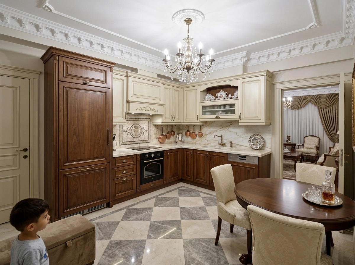 Kitchen interior in Classic style — photo by GenRoom AI