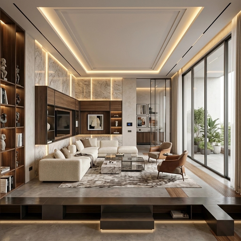 Interior design in Contemporary style — Living Room by GenRoom AI
