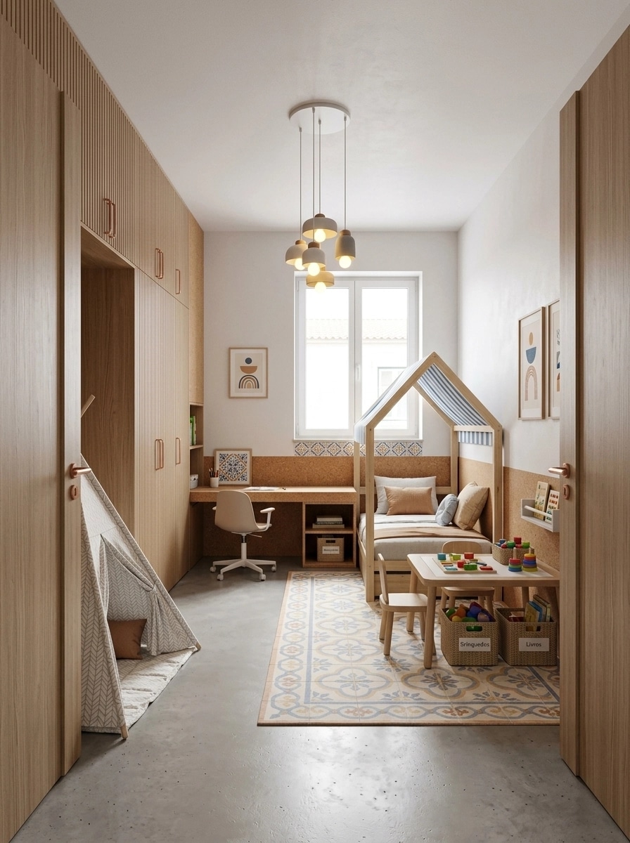 Interiördesign i stilen Portuguese Modern — Barnrum av GenRoom AI