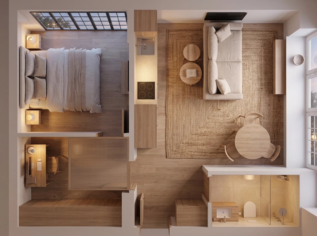 Scandinavian Living Room design — interior photo by GenRoom AI