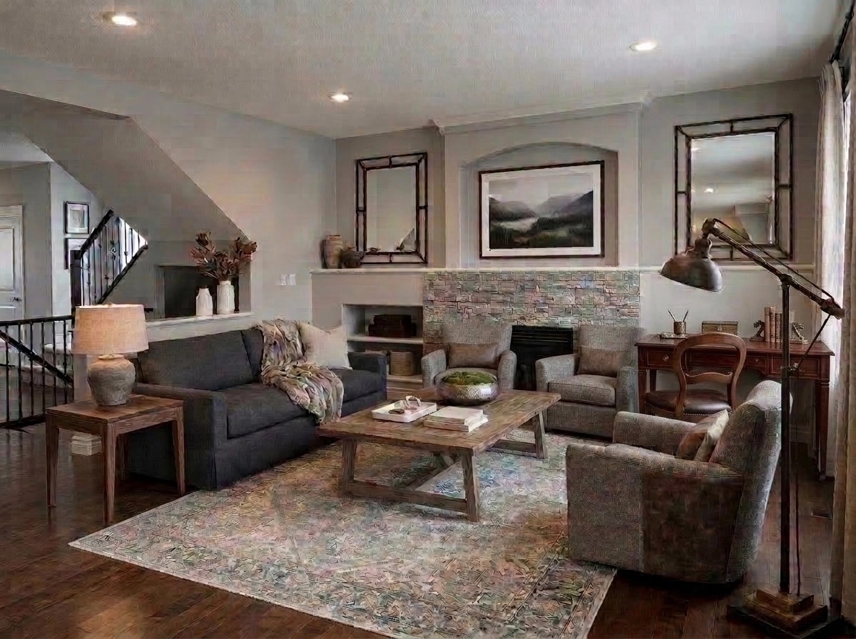 Modern Farmhouse Living Room design — interior photo by GenRoom AI