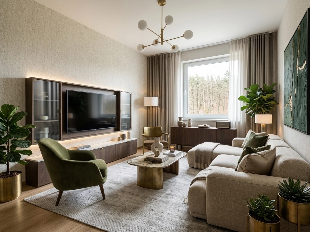 Interior design in Contemporary style — Living Room by GenRoom AI