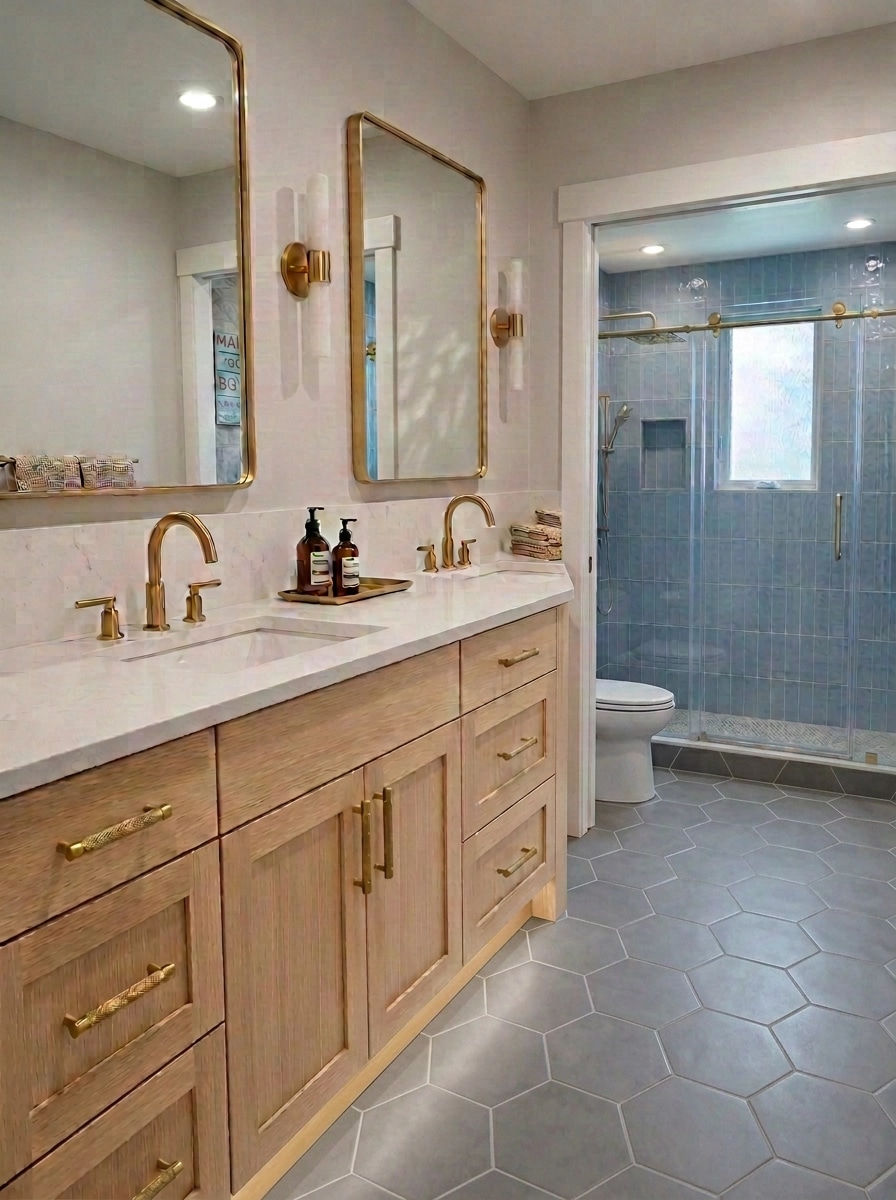 Modern Farmhouse Bathroom design — interior photo by GenRoom AI