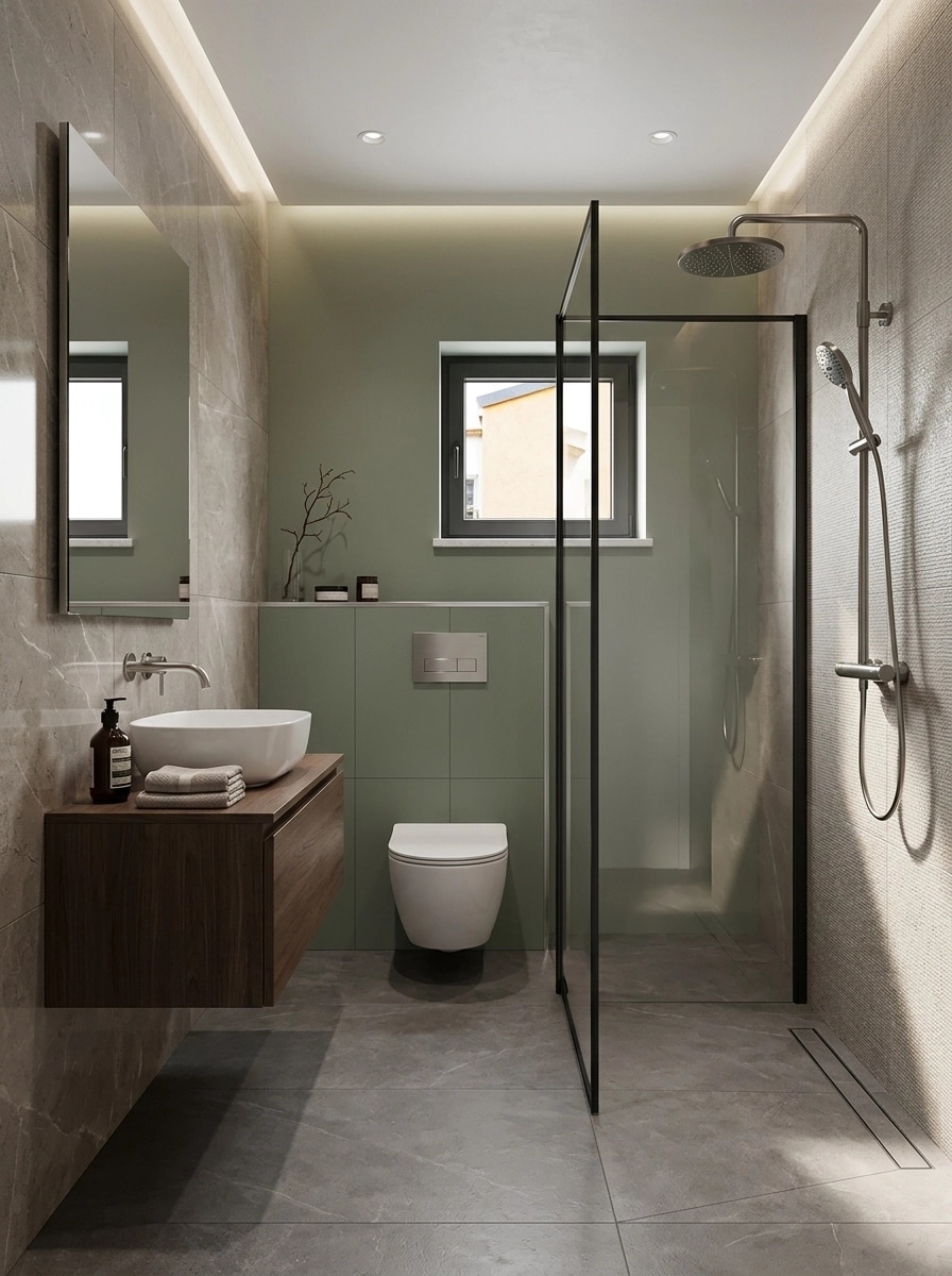 Contemporary Bathroom design — interior photo by GenRoom AI