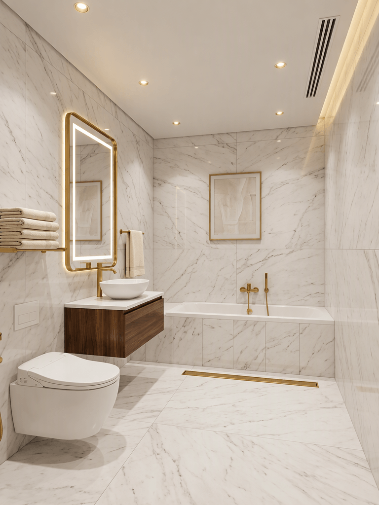 Bathroom interior in no_style style — photo by GenRoom AI