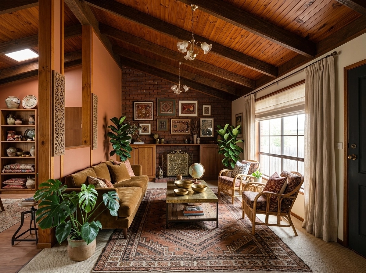 Interior design in Bohemian style — Living Room by GenRoom AI