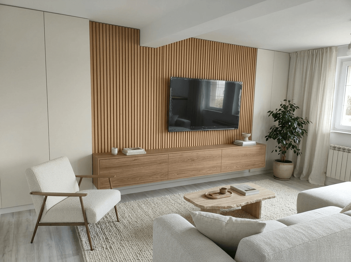 Interior design in Minimalism style — Living Room by GenRoom AI