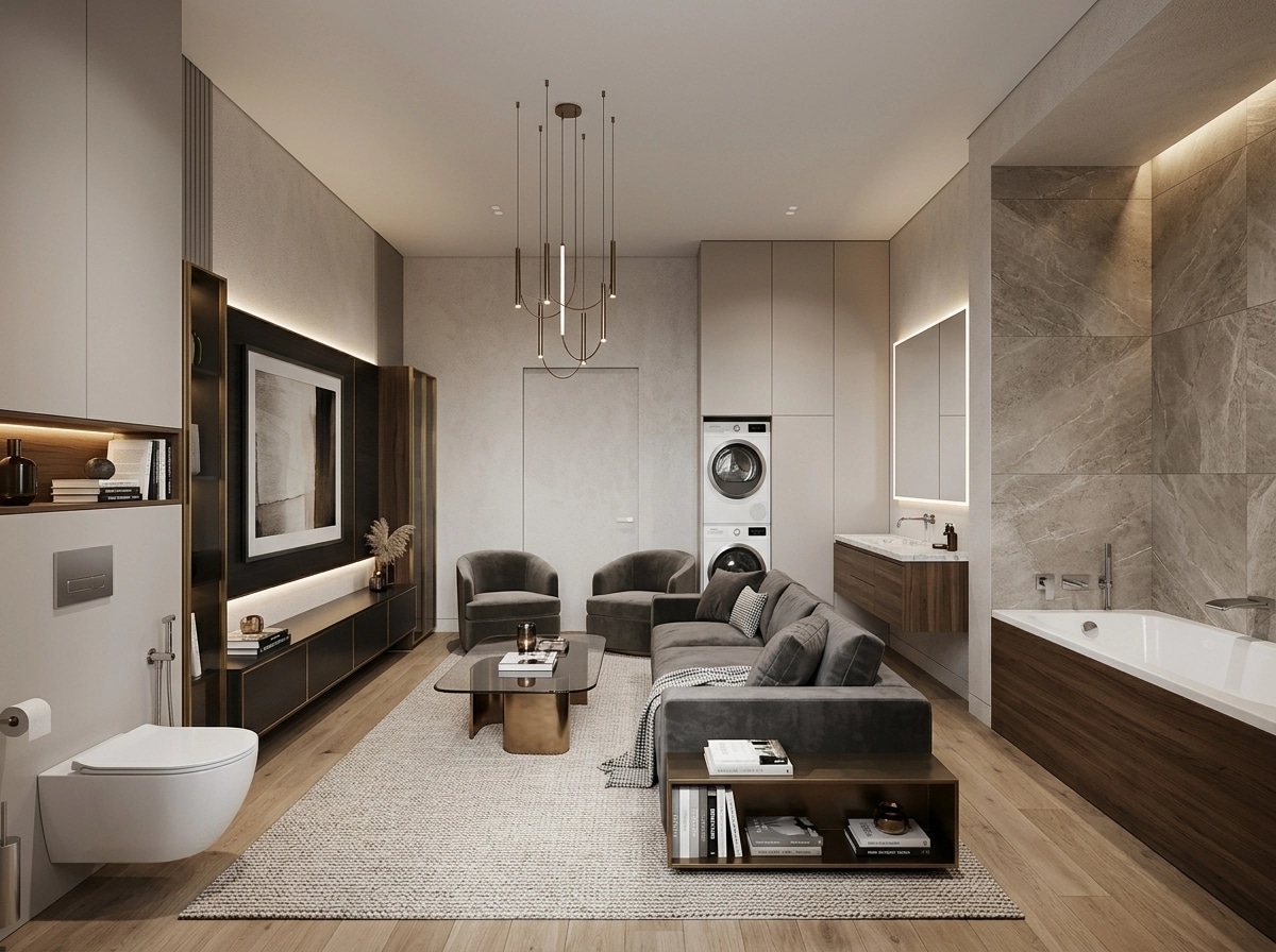 Interior design in Contemporary style — Living Room by GenRoom AI