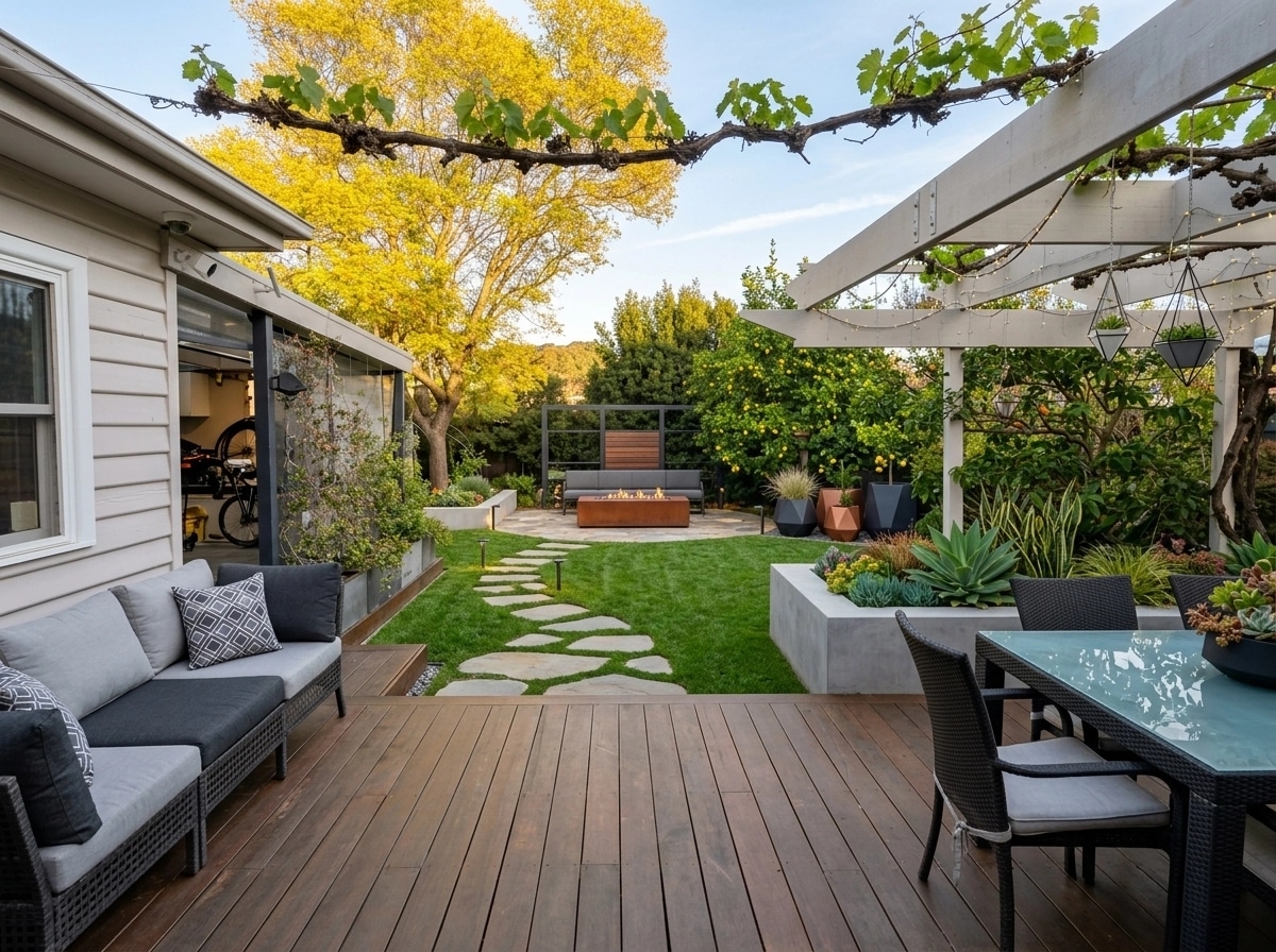 Landscape design in Contemporary Yard style — Yard by GenRoom AI