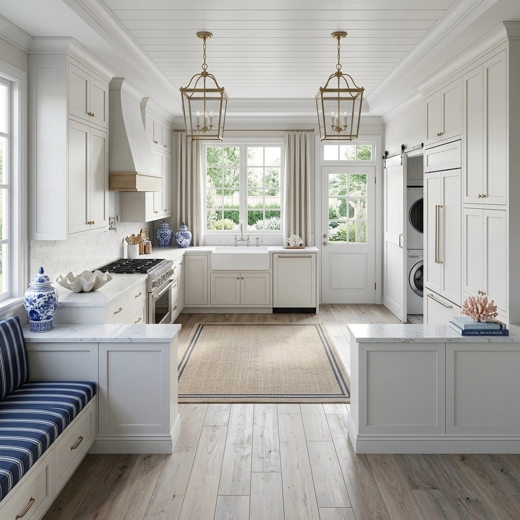 Interior design in Coastal / Hamptons style — Kitchen by GenRoom AI