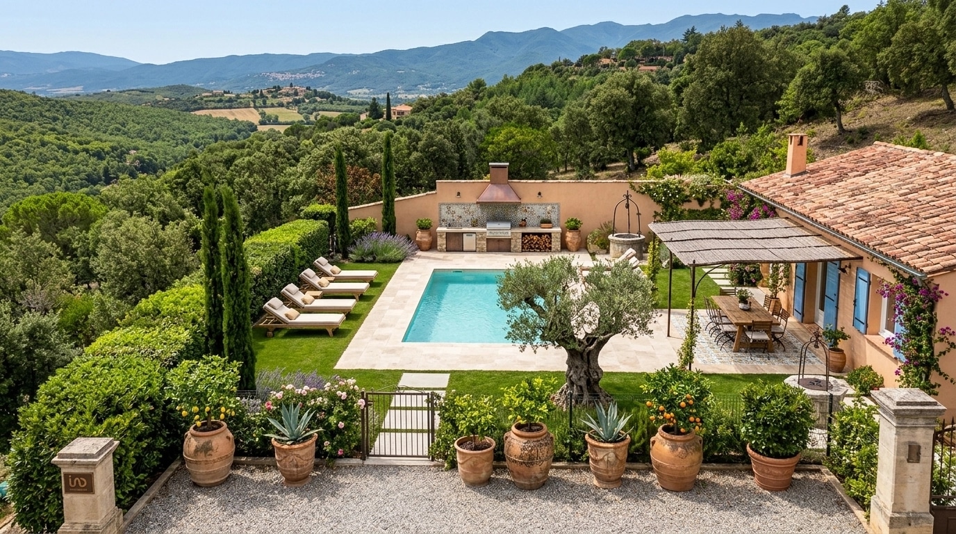 Landscape design in Mediterranean Yard style — Yard by GenRoom AI