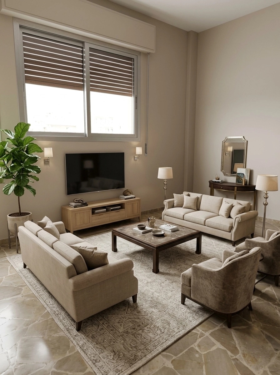 Interior design in Transitional style — Living Room by GenRoom AI