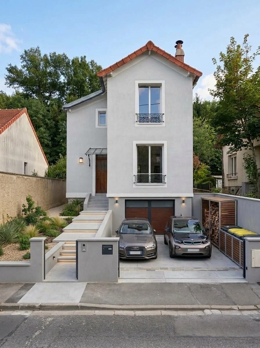 Design de façade en style Contemporary Facade — Façade par GenRoom AI