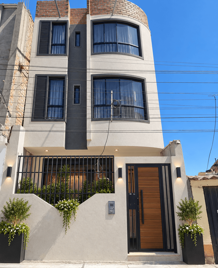 Facade design in Blacktec Facade style — Facade by GenRoom AI