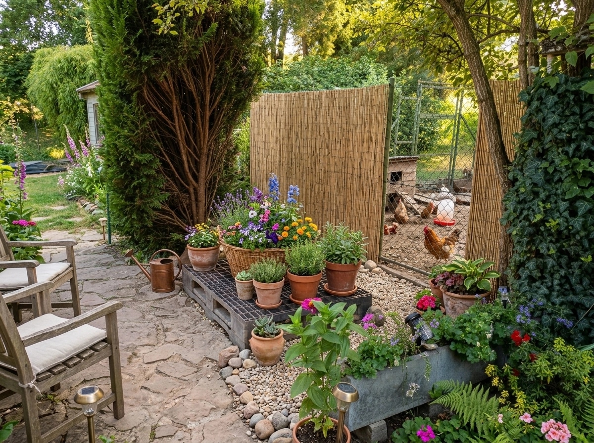 Country Rustic Garden Yard design — yard photo by GenRoom AI