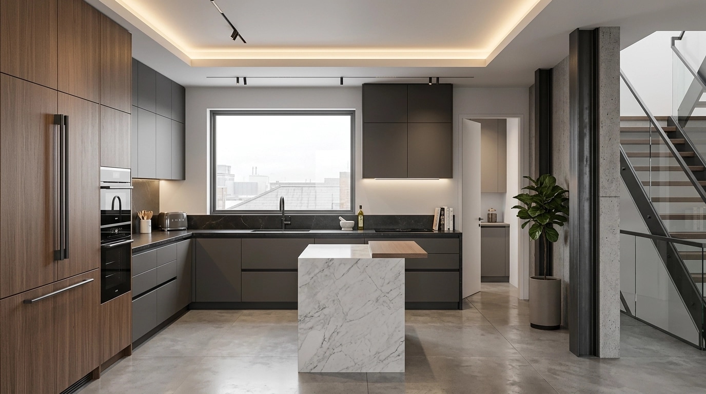 Interior design in Contemporary style — Kitchen by GenRoom AI