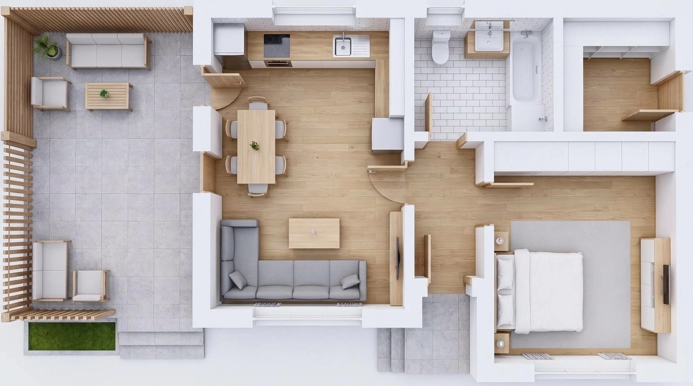 Scandinavian Living Room design — interior photo by GenRoom AI