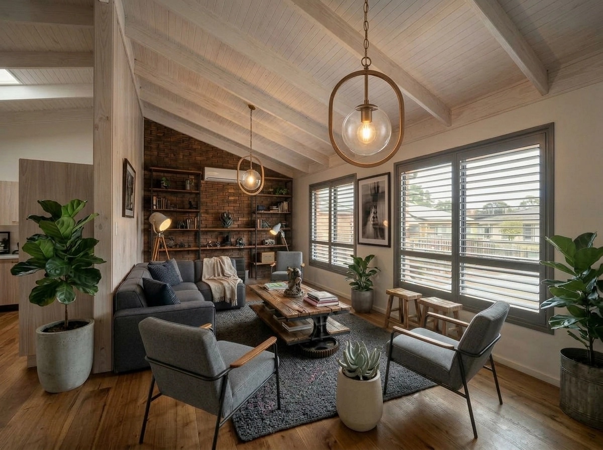Interior design in Loft / Industrial style — Living Room by GenRoom AI