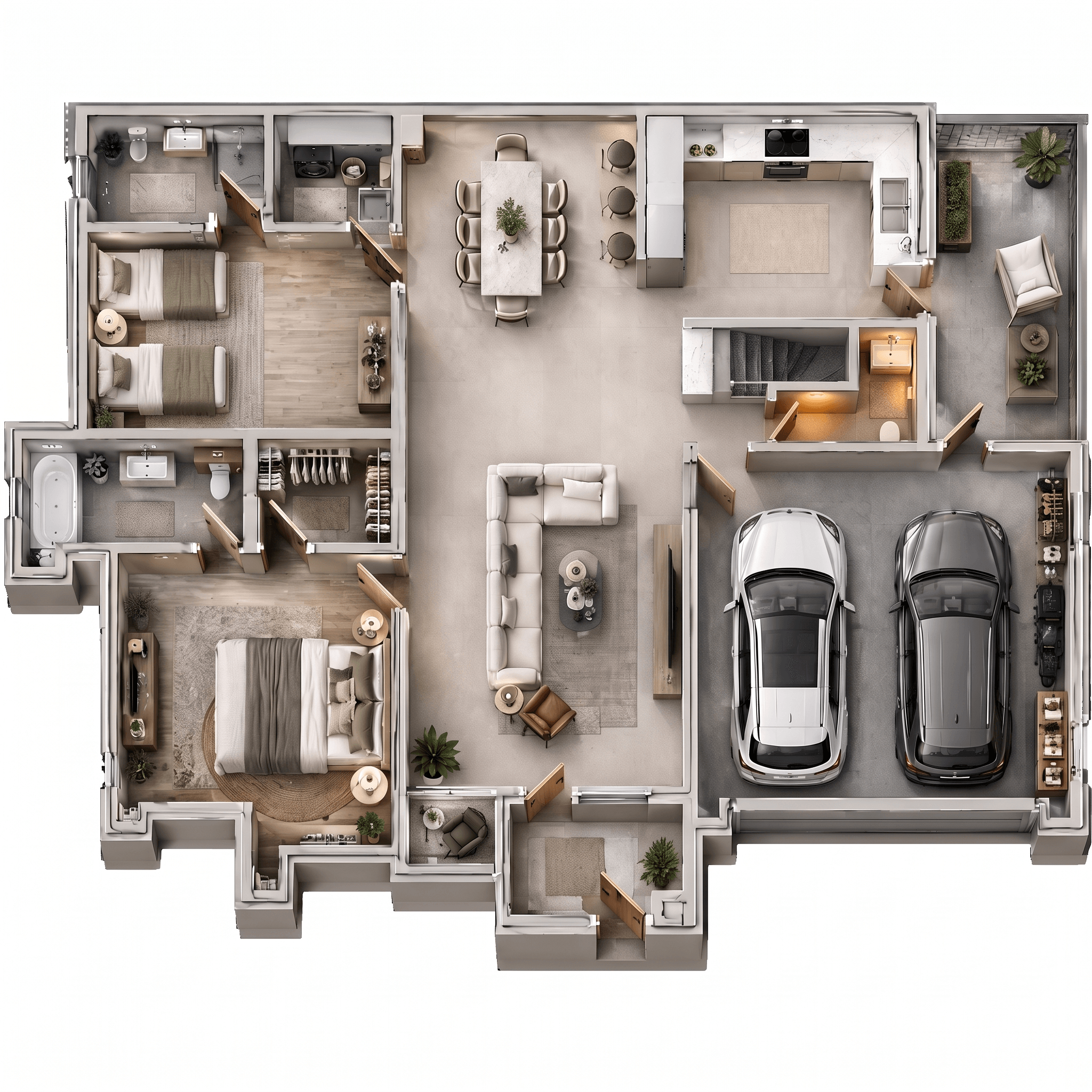 Interior design in Contemporary style — Living Room by GenRoom AI