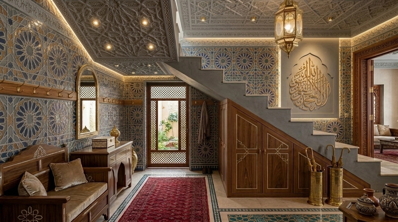 Hallway interior in Transitional style — photo by GenRoom AI