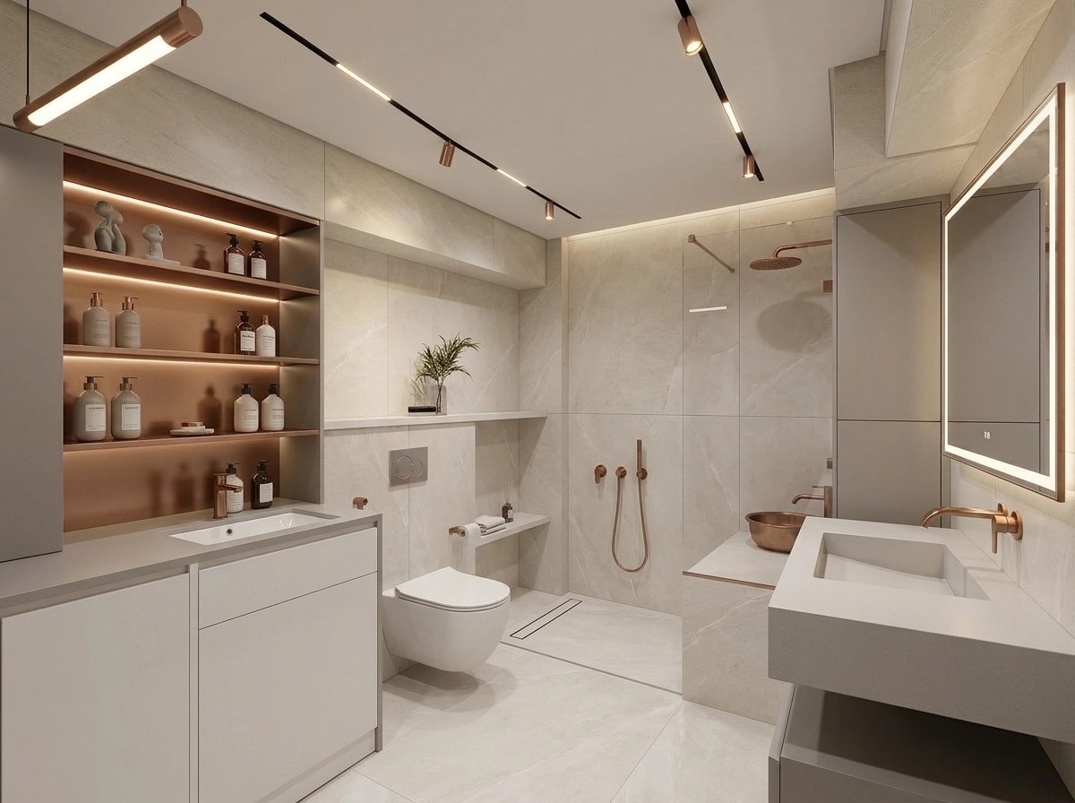 Bathroom interior in Contemporary style — photo by GenRoom AI