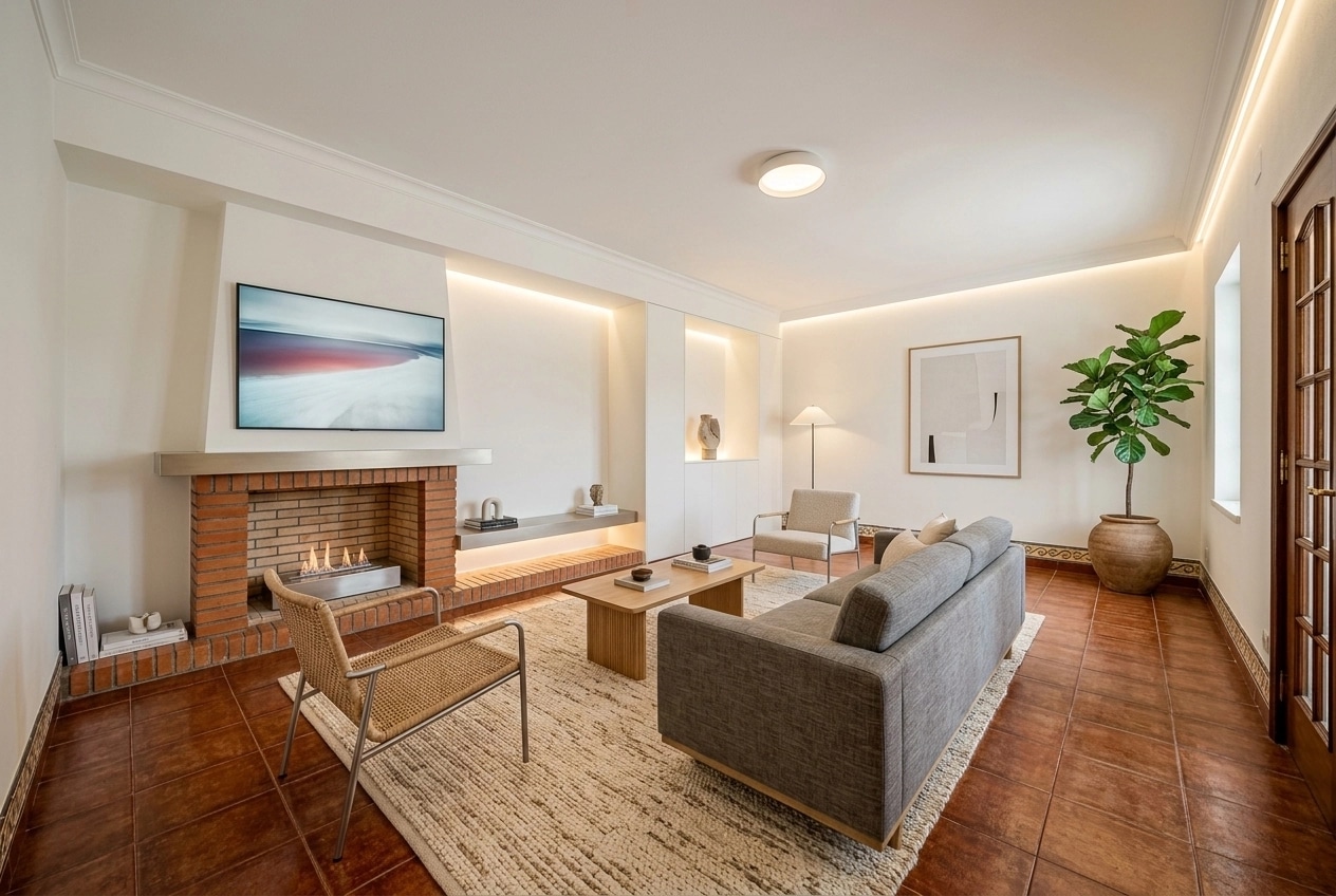 Minimalism Living Room design — interior photo by GenRoom AI