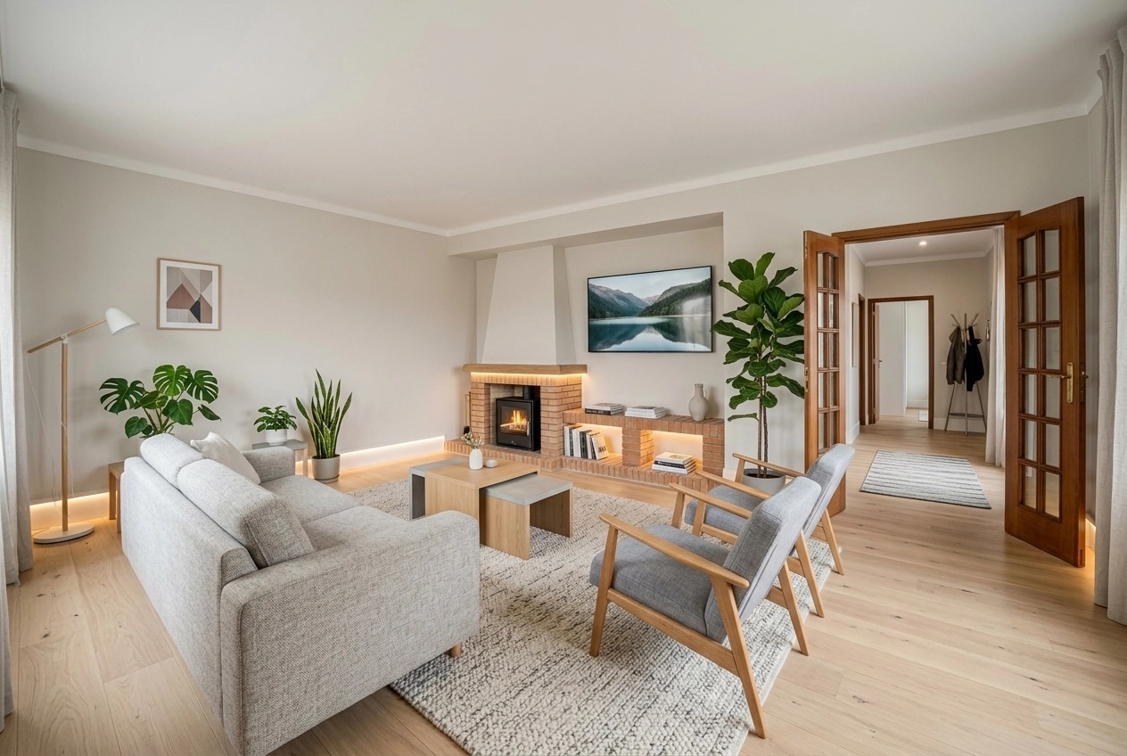 Interior design in Scandinavian style — Living Room by GenRoom AI