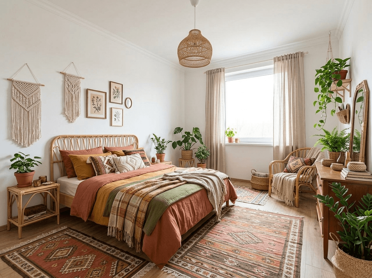 Interior design in Bohemian style — Bedroom by GenRoom AI