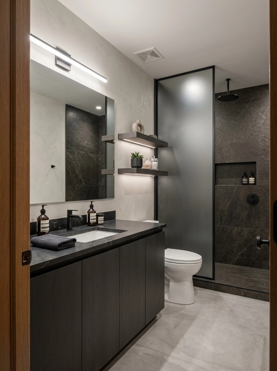 Contemporary Bathroom design — interior photo by GenRoom AI
