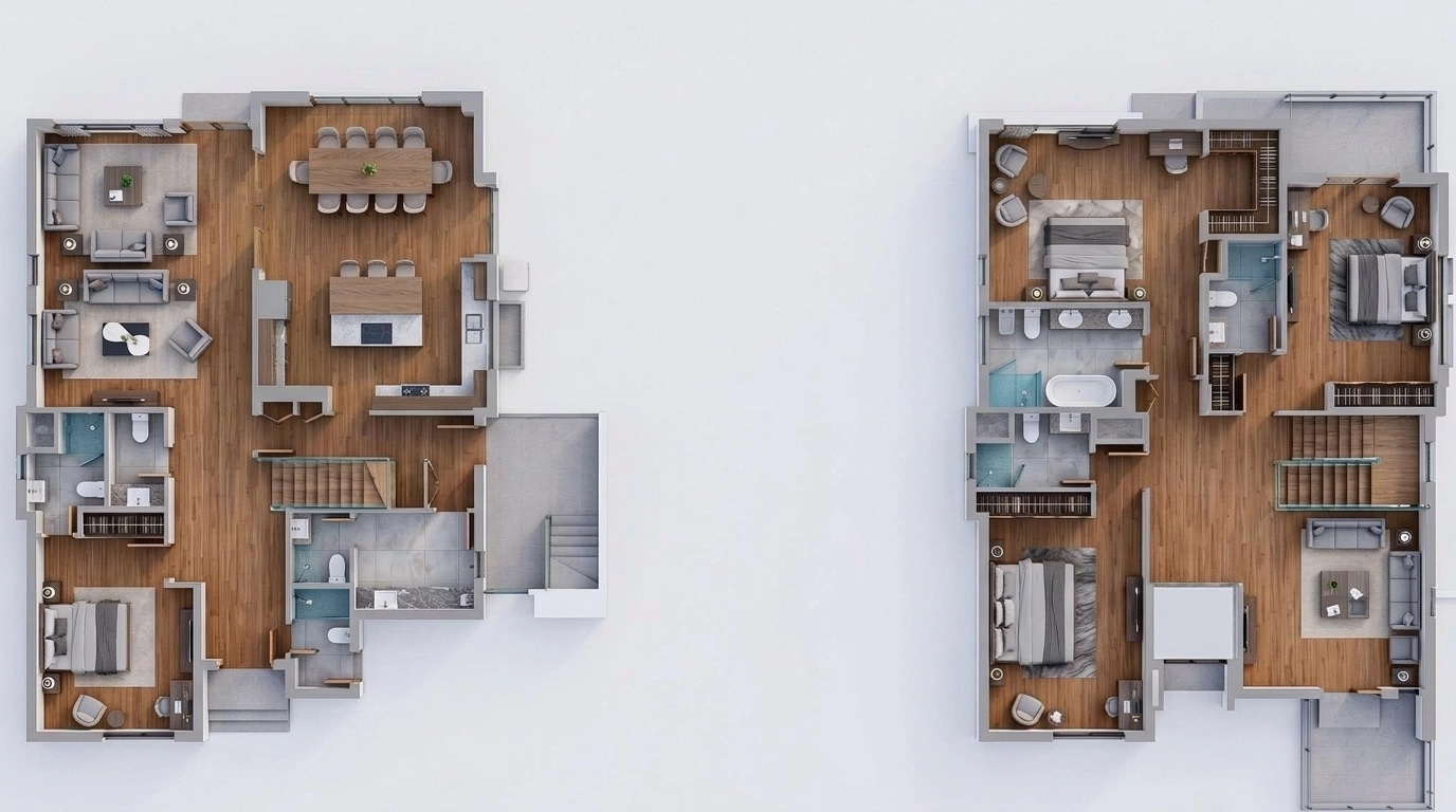 Innenraumdesign im Contemporary-Stil — Wohnzimmer von GenRoom AI