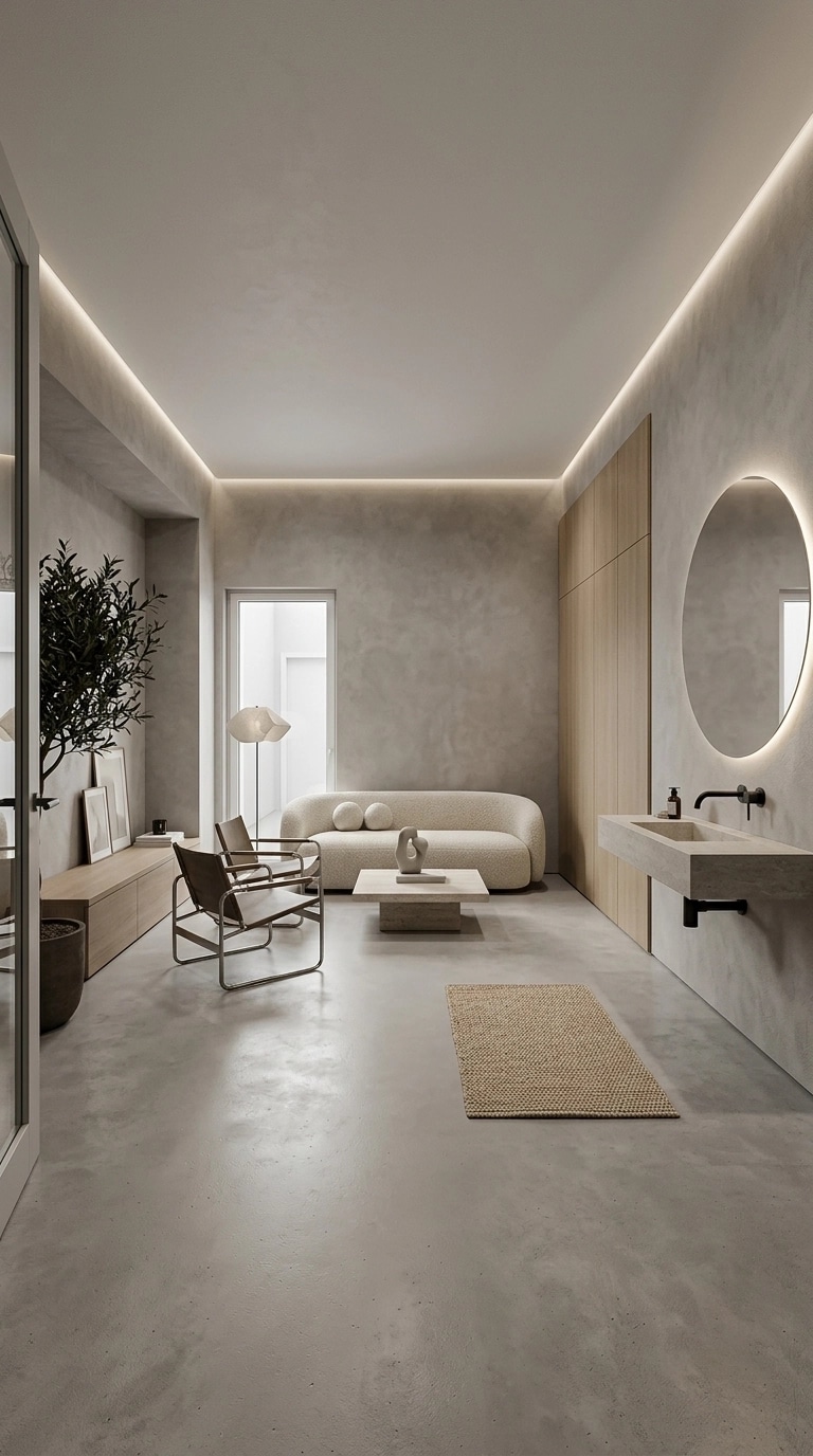 Minimalism Living Room design — interior photo by GenRoom AI