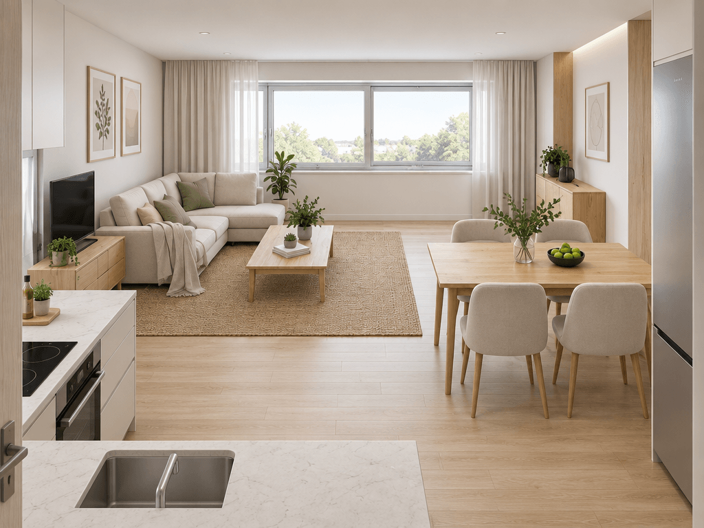 Interior design in Scandinavian style — Living Room by GenRoom AI