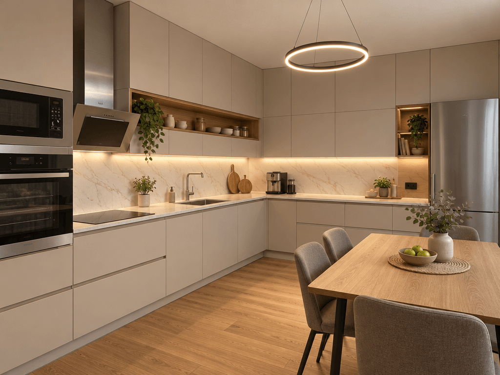 Minimalism Kitchen design — interior photo by GenRoom AI