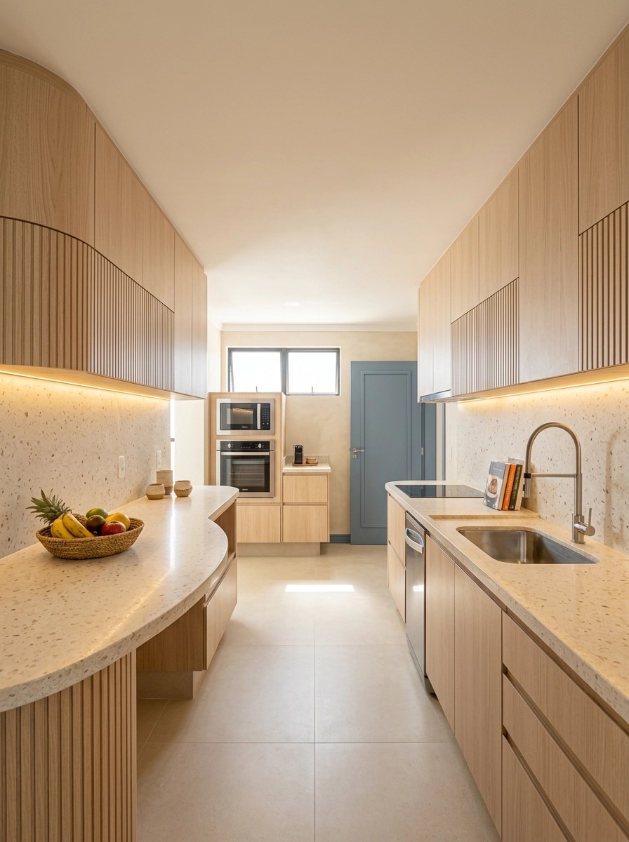 Kitchen interior in Portuguese Modern style — photo by GenRoom AI