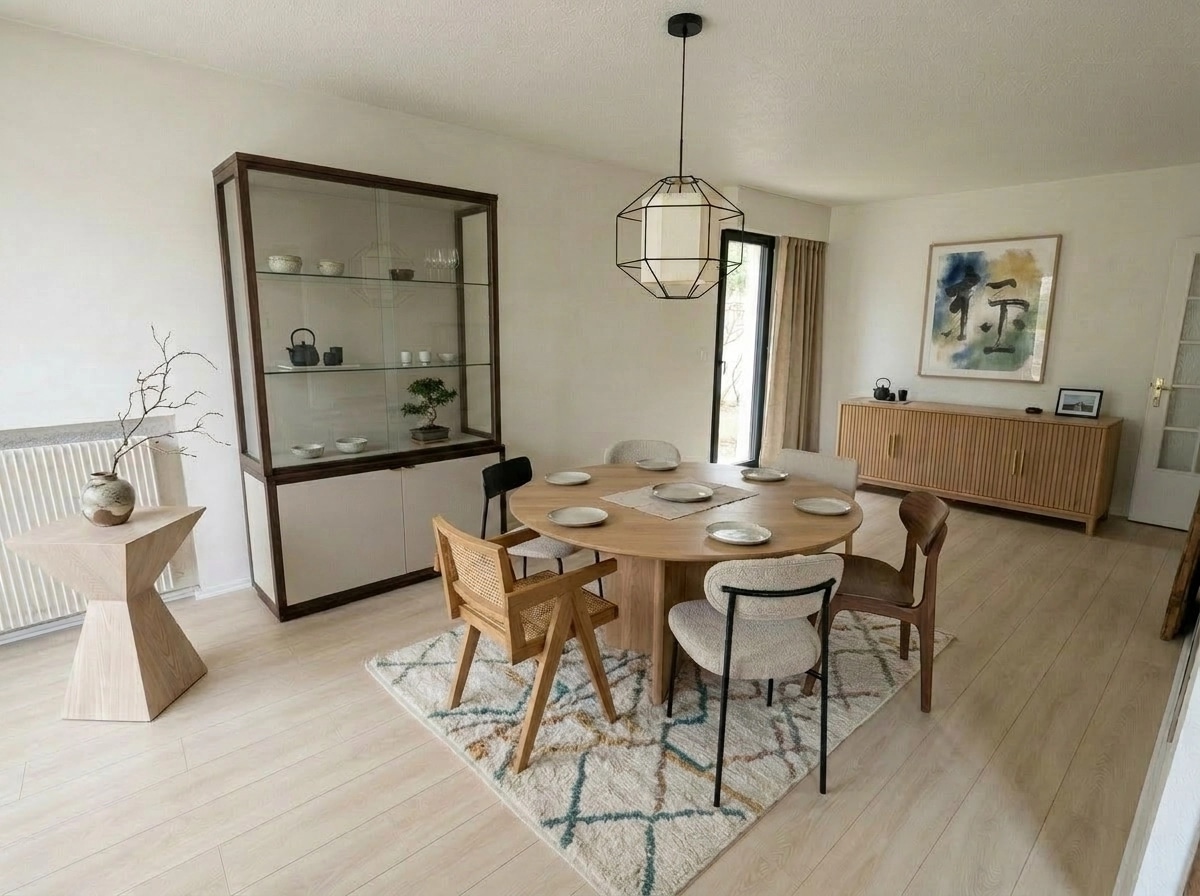 Interior design in Japandi style — dining_room by GenRoom AI
