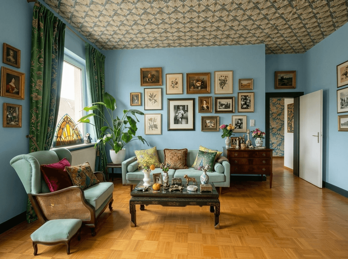 Maximalist Living Room design — interior photo by GenRoom AI