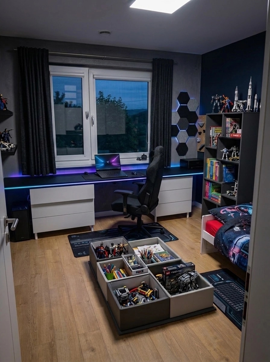 Interior design in Blacktec style — Kids Room by GenRoom AI