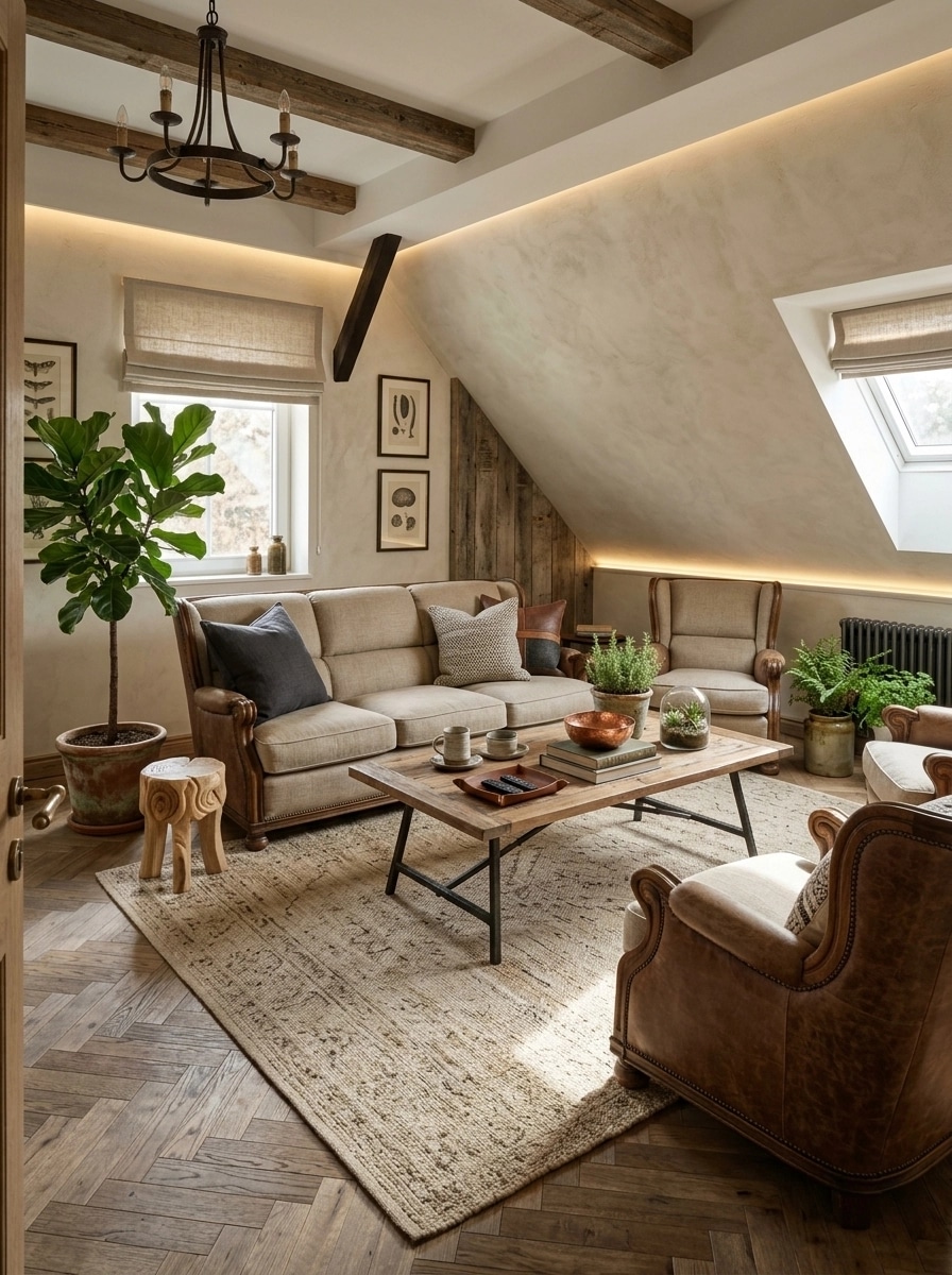 Interior design in Rustic style — Living Room by GenRoom AI