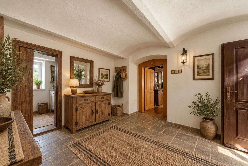 Rustic Hallway design — interior photo by GenRoom AI