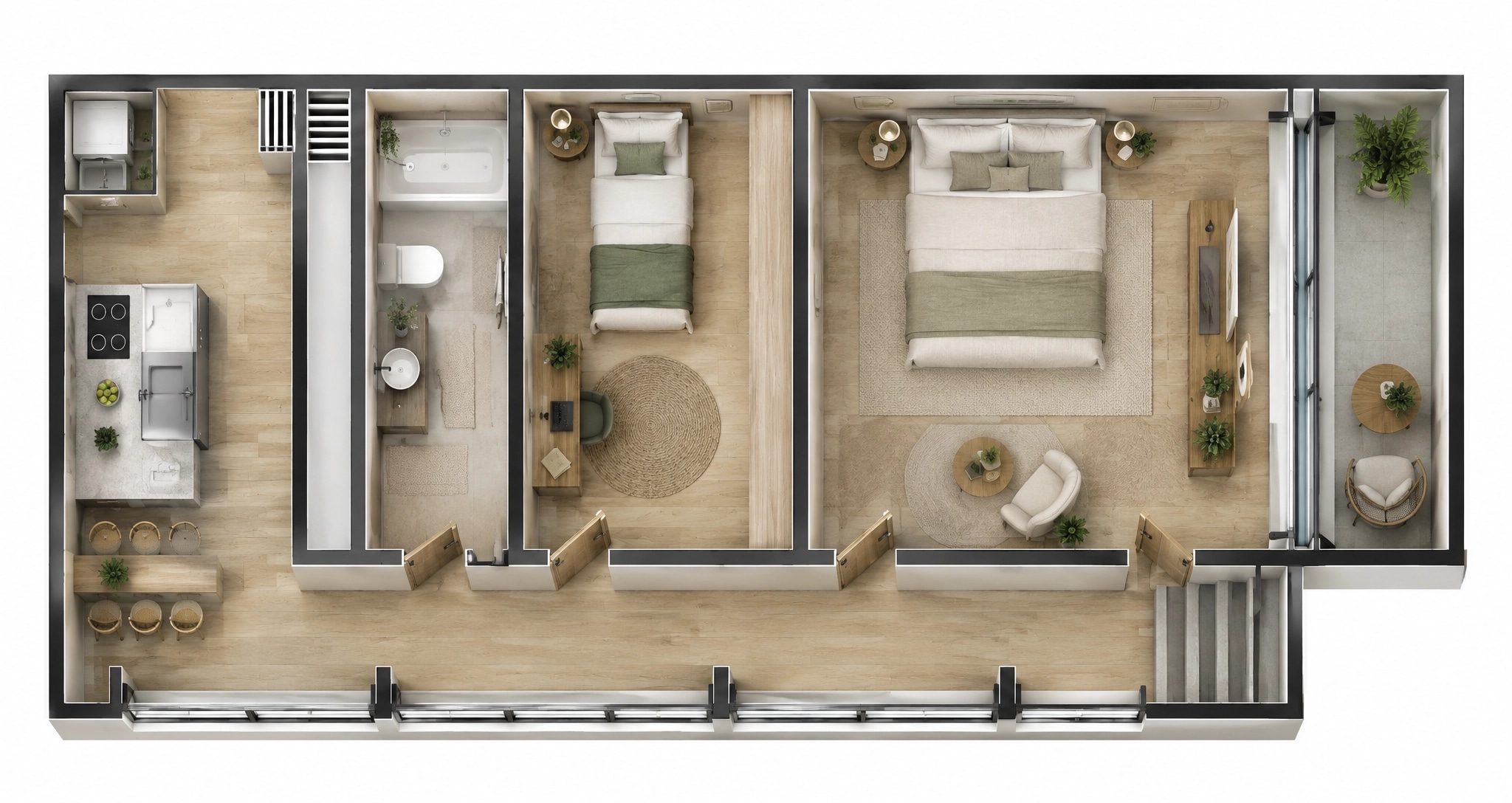 Interior design in Minimalism style — Living Room by GenRoom AI
