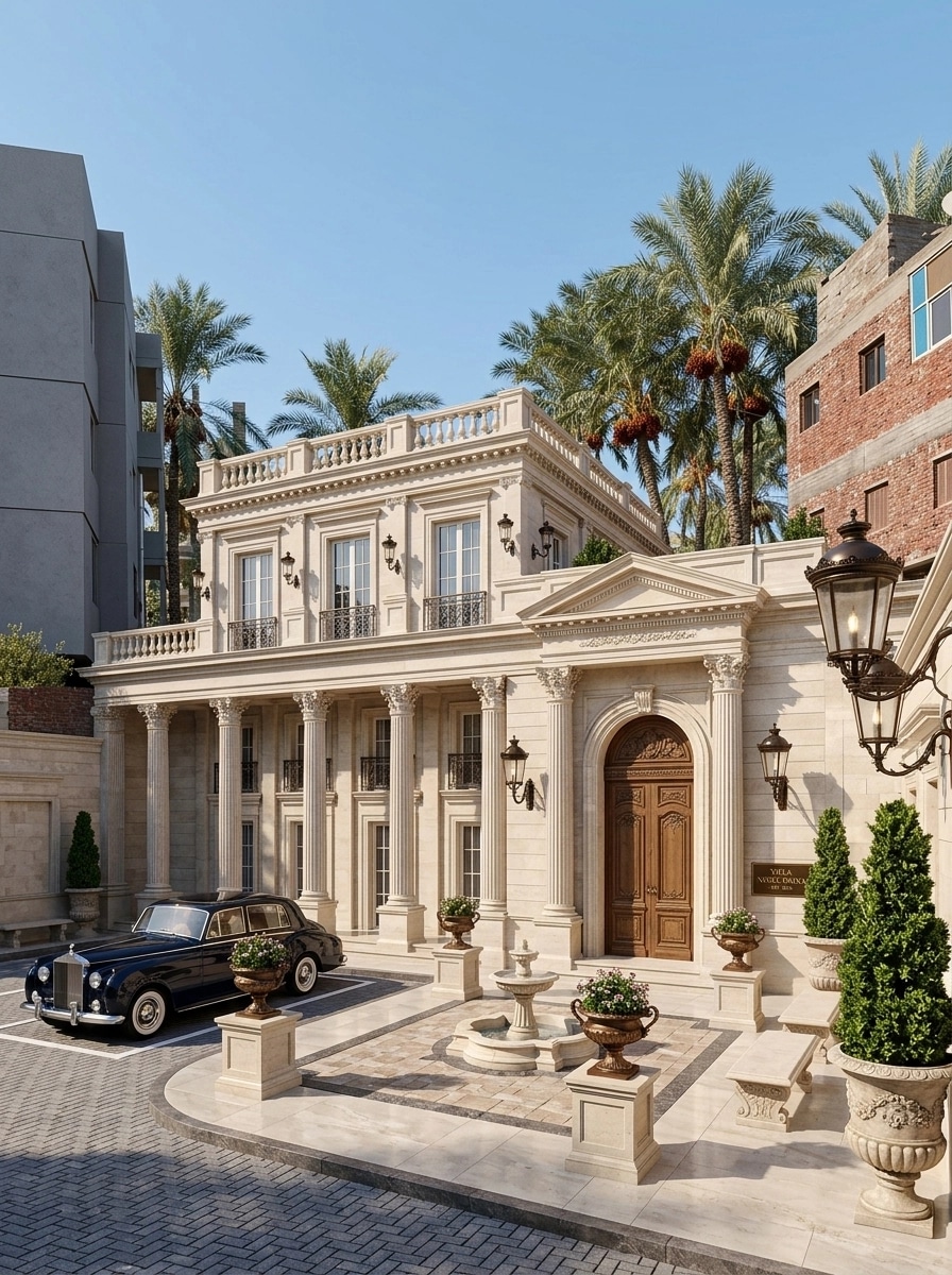 Neoclassic Facade Facade design — facade photo by GenRoom AI