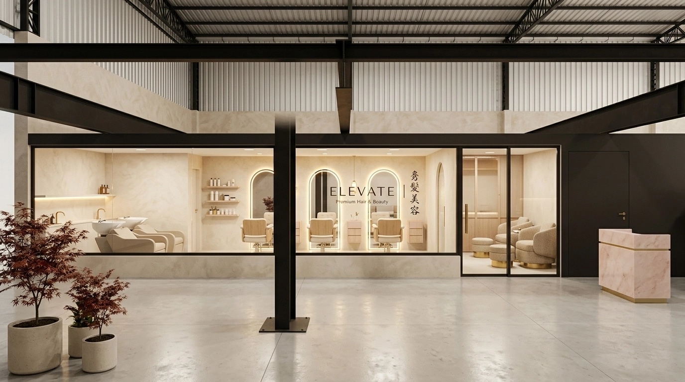 Interior design in Japandi style — beauty_salon by GenRoom AI