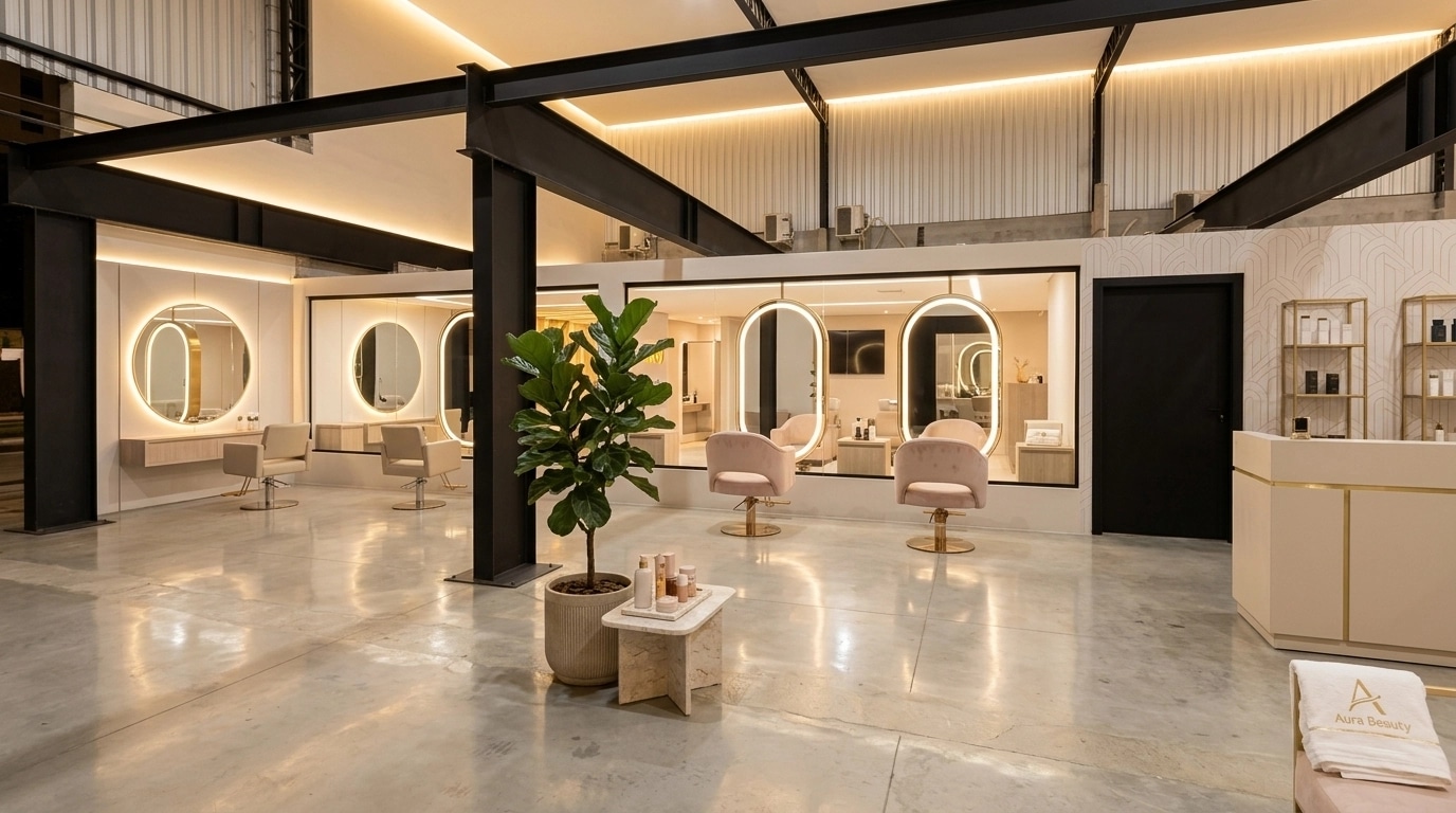 Interior design in Minimalism style — beauty_salon by GenRoom AI