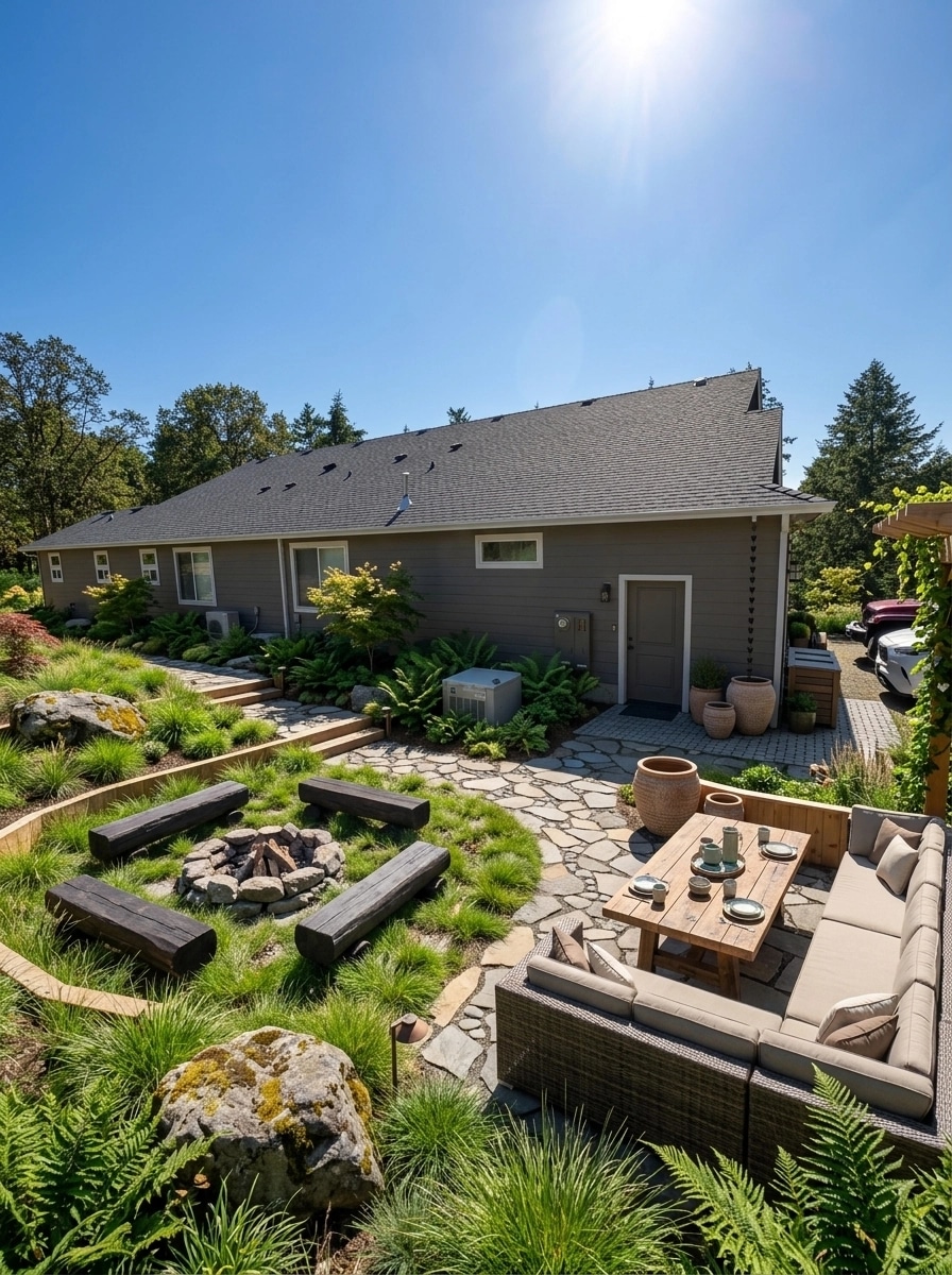 Landscape design in Eco Natural Garden style — Yard by GenRoom AI