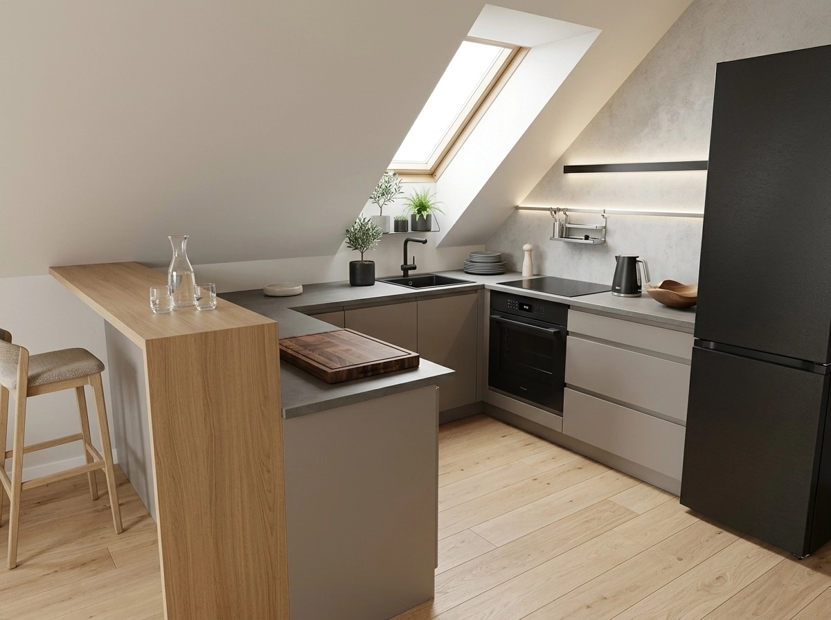 Interior design in Contemporary style — Kitchen by GenRoom AI