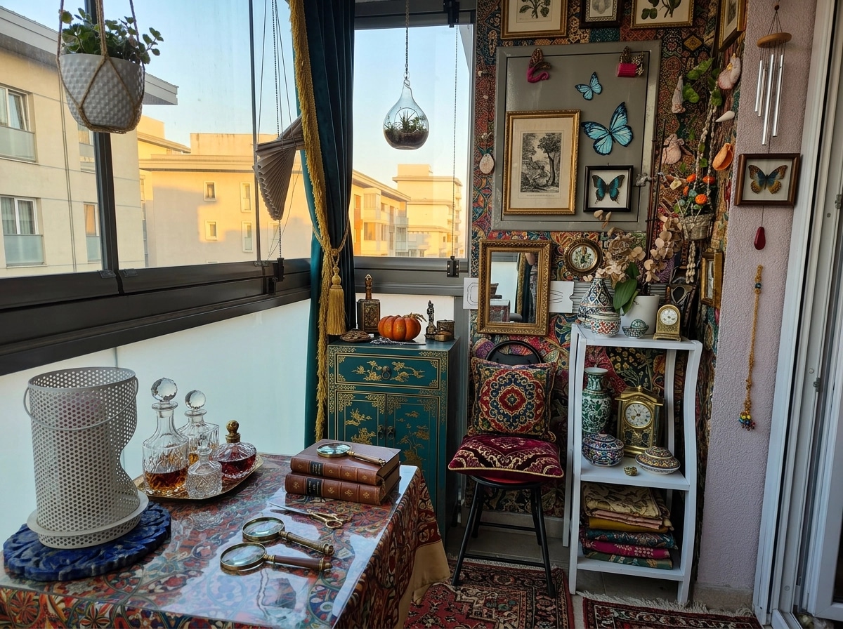 Interior design in Maximalist style — balcony by GenRoom AI