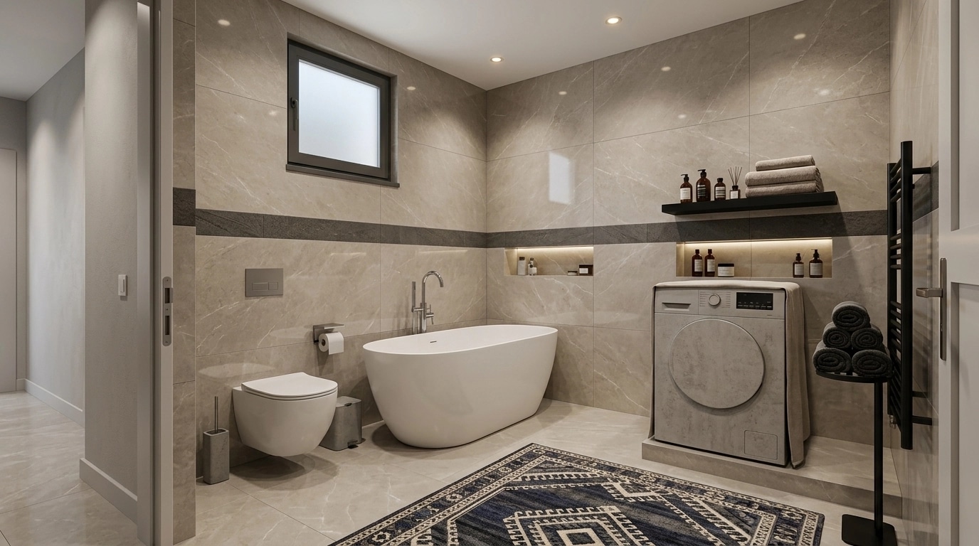 Bathroom interior in Contemporary style — photo by GenRoom AI