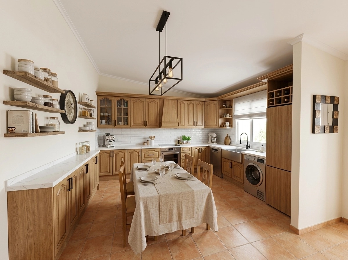Modern Farmhouse Kitchen design — interior photo by GenRoom AI