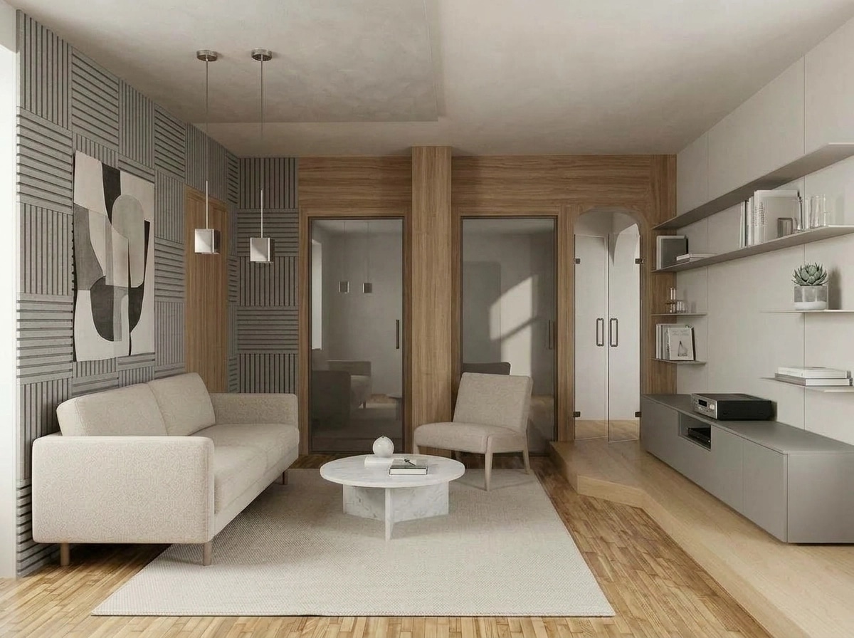 Minimalism Living Room design — interior photo by GenRoom AI