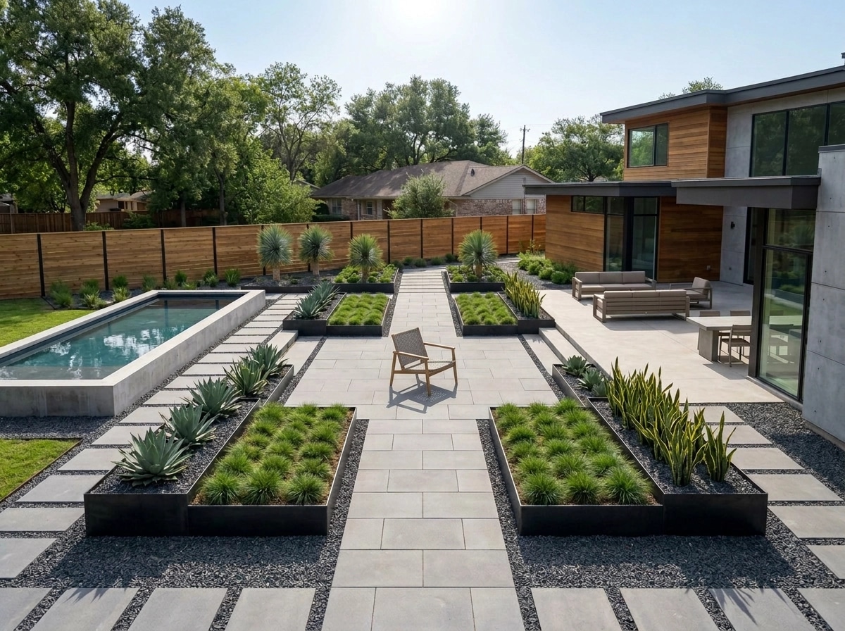 Landscape design in Minimalist Yard style — Yard by GenRoom AI